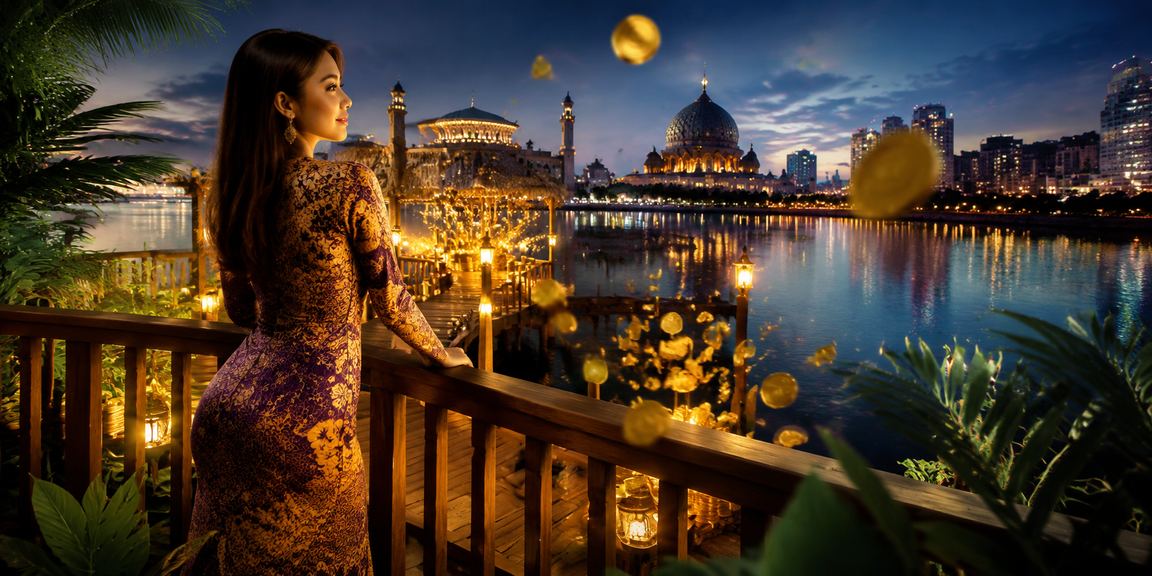 Suasana permainan kasino dalam talian bertemakan batik di Putrajaya